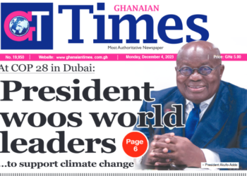 Ghanaian newspaper headlines: Monday 4th December 2023