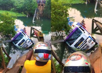 Steel Bridge at Saikope-Mepe collapses