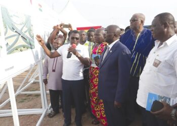 Roads minister inspects PHASE 2 of Tema motorway roundabout project